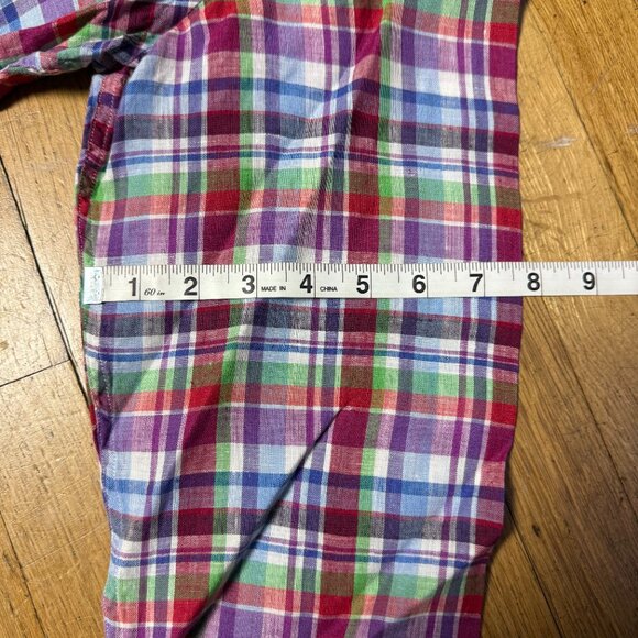 Ledbury Mens Red Madris Plaid Long Sleeve Button Down Shirt Size Large - Picture 8 of 8